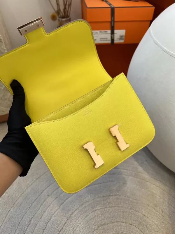 39701f9cba3438a-jpg Hermes Boutique Constance 19CM 9R Lime Evercolor Rose Gold Hardware