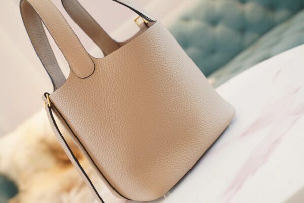 3996907538ae8e0 God Factory Bags Hermes Factory S2 Trench Grey Clemence Leather Picotin18CM Gold Hardware