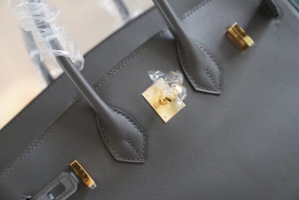 3a6645af501fc8b Full Handmade Hermes Birkin25CM 88 Graphite Jonathan Leather Gold Hardware