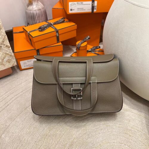 Canada Ottawa Hermes Halzan 25 Faubourg Barenia 46 Ebene Silver Hardware