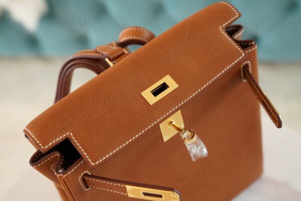 3c1d88c1223d764 New Hermes Kelly Ado 22cm CK37 Gold Barenia Faubourg Leather Gold Hardware