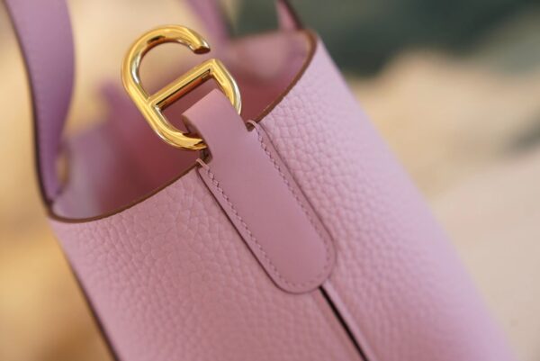3c9fb289605ccbc God Factory Bags Hermes In The Loop18CM X9 Mauve Sylyestre Clemence Leather Gold Hardware