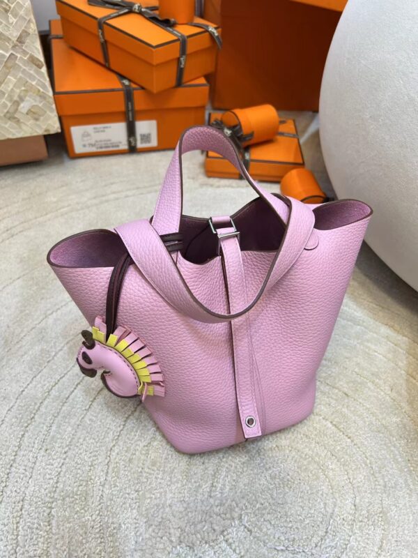 3cb5947c8b6e9d2 Hermes Picotin 18CM TC Leather X9 Mauve Sylvestre Silver Hardware