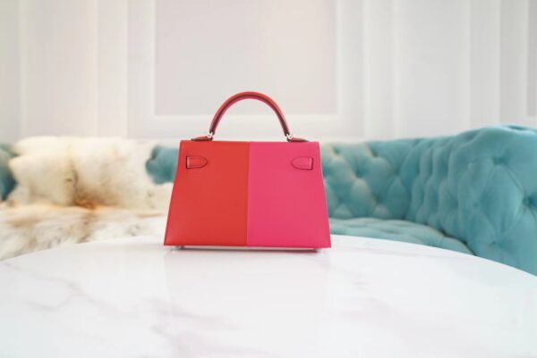 3d2a5fded2dc825 God Factory Bags Hermes Mini Kelly II 19CM Three Colors Epsom Leather Silver Hardware