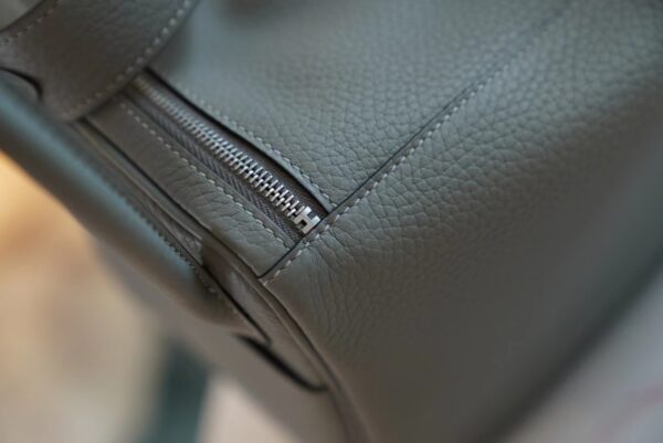 3d6731034207f8a Full Handmade Hermes 4Z Gris Mouette Clemence Lindy 26CM Silver Hardware