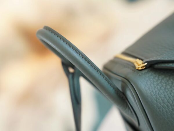 3d93c778c566d8c God Factory Bags Hermes Factory 63 Vert Amande Clemence Leather Mini Lindy19CM