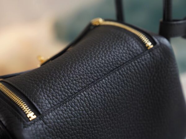 3df015f0f30c317 Full Handmade Hermes Mini Lindy 19CM CK89 Nior Clemence Gold Hardware