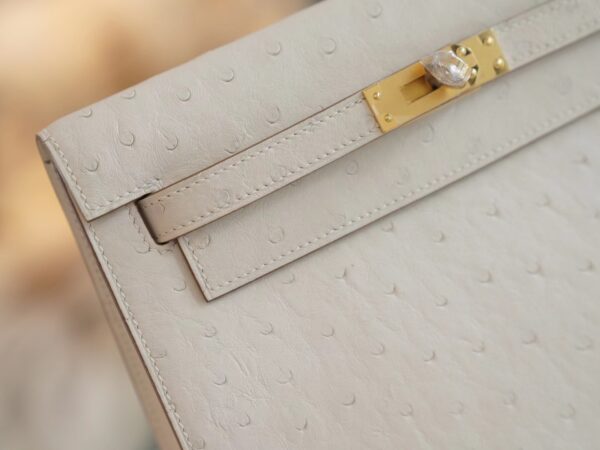3df78c676573506 Thailand Bangkok Hermes Kelly Danse 22CM Ostrich Leather 8L Beton Gold Hardware