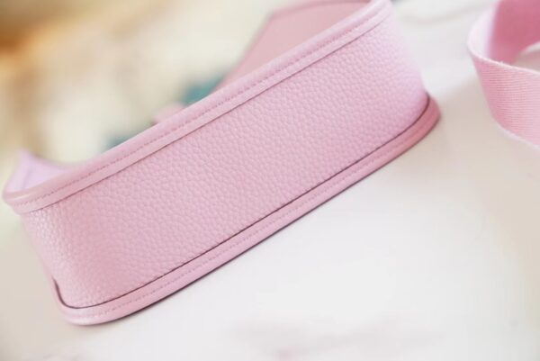 3e03a89ac44b6bf Hermes Handmade Boutique X9 Mauve Sylyestre Clemence Leather Mini Evelyne Silver Hardware