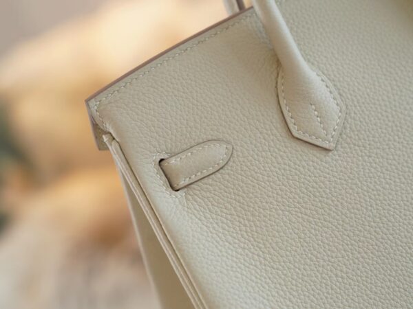 3e1d2c9d24879c0 God Factory Bags Hermes Togo Leather Birkin 25CM CK10 Craie Silver Hardware