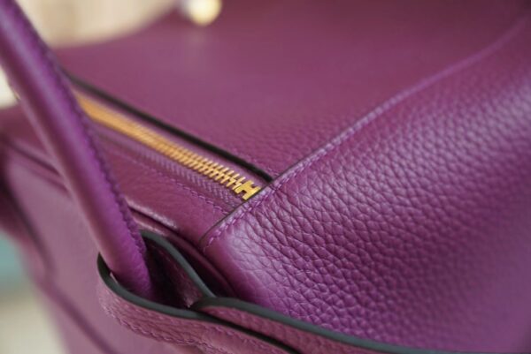 3e1f7c011f8f90c Discount Hermes Lindy 30CM P9 Anemone Clemence Leather Gold Hardware