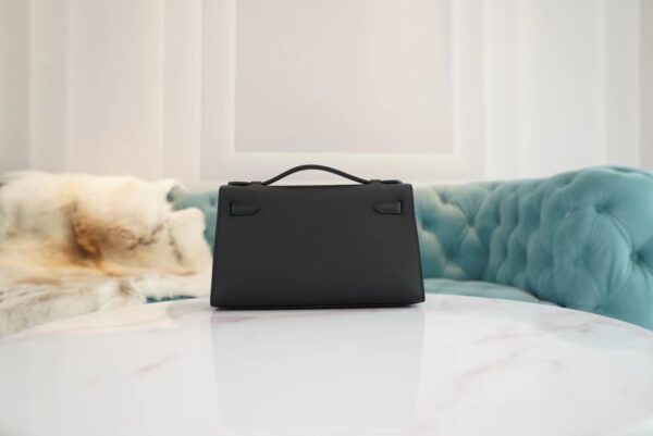 3ed5f3b265d5584 Fashion God Factory Bags Hermes CK89 Black Epsom Leather Kelly Pochette22cm Clutch Bag