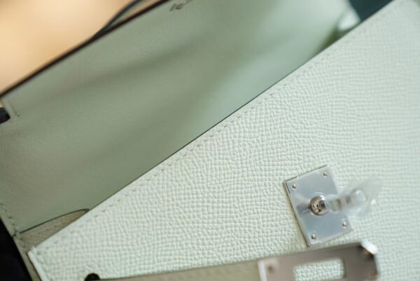 3ee2dc05da6d7c0 Fashion Hermes Kelly II Sellier En Desordre 20 0S Vert Fizz Epsom Silver Hardware