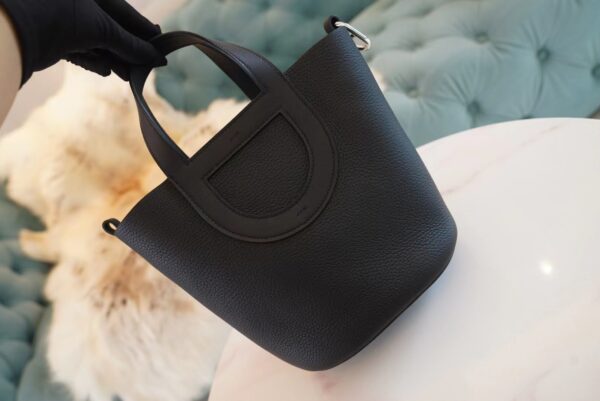 3f087a0c893e321-1 God Factory Bags Hermes In The Loop18CM CK89 Black Clemence Leather Silver Hardware