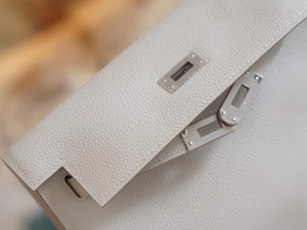 3f197c1b2b61ff0 God Factory Bags Factory Hermes CK80 Gris Pearl Kelly Danse 22CM Evercolor Leather Silver Hardware