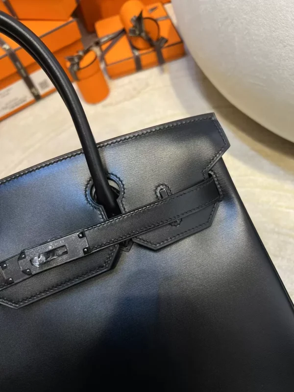 3f4f55e30506124-jpg Hermes Birkin 30CM So Black 89 Noir Box Leather Black Hardware