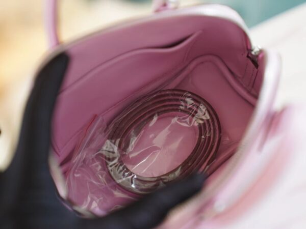 41ca7581baa3b9e God Factory Bags Factory Hermes X9 Mauve Sylyestre Chevre Leather Mini Bolide18CM Silver Hardware