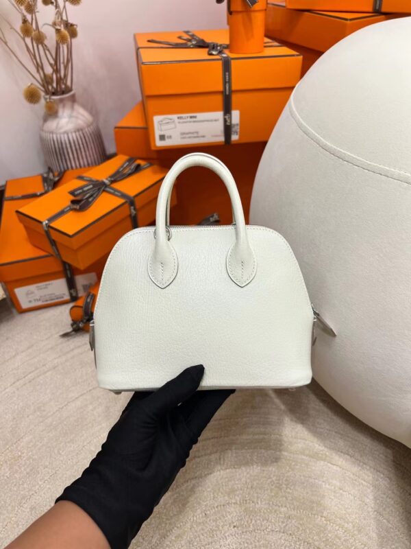 426585a445f43f0-2-1 Qatar Doha Hermes Mini Bolide 18 Chevre Leather 10 Craie Silver Hardware