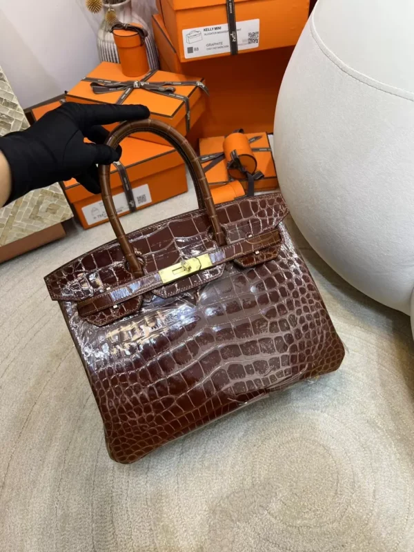 4324a4b7985b98c-jpg Canada Ottawa Hermes Birkin 30CM 33 Miel Shiny Alligator Crocodile Gold Hardware