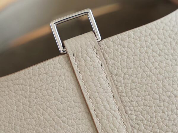 438928931a936e5 God Factory Bags Factory Hermes Clemence Picotin 18CM CK80 Gris Pearl Silver Hardware