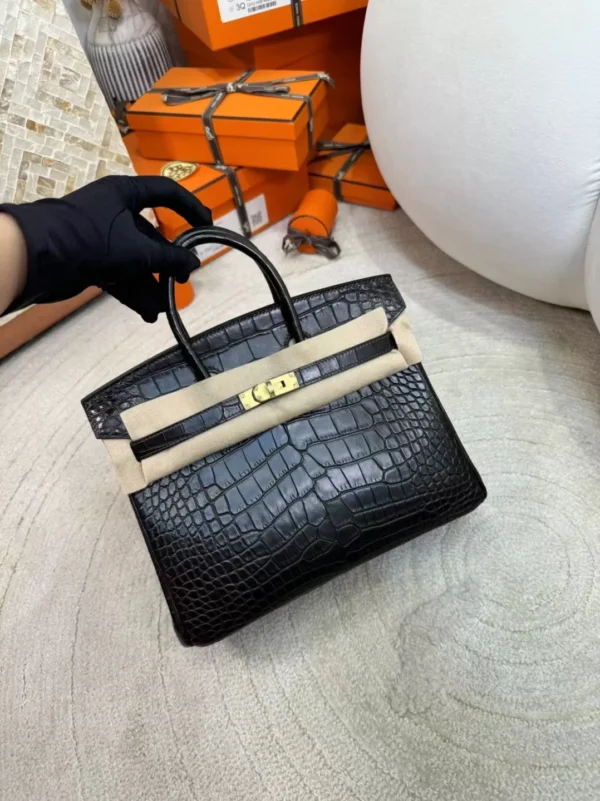 44e989c5a2ad5c5-jpg-1 Saudi Arabia Riyadh 46 Ebene Matte Alligator Crocodile Birkin 25CM Gold Hardware