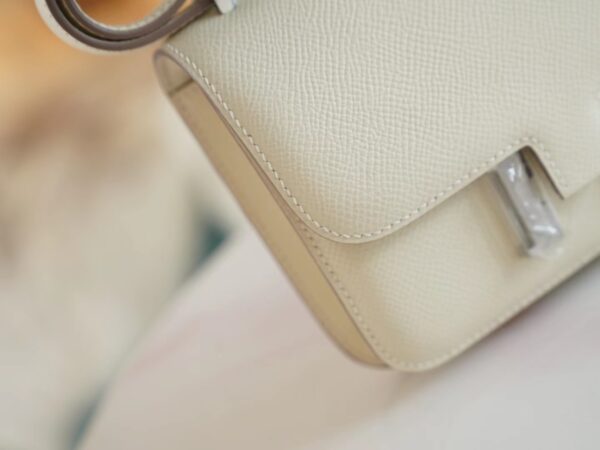 45a1c5de4cdbd83 God Factory Bags Hermes Constance14cm Shoulder Bag C10 Craie Epsom Leather Silver Hardware