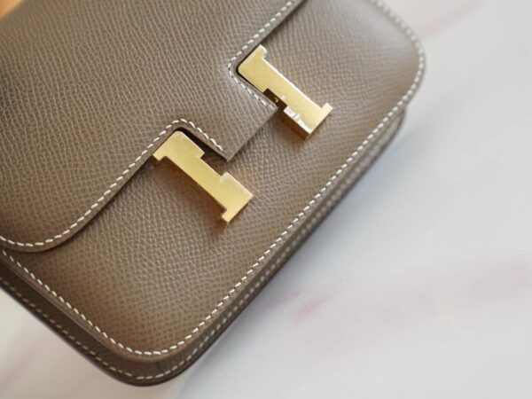 460d4db922da982 Full Handmade Hermes Constance14cm C18 Gris Etoupe Epsom Leather Gold Hardware