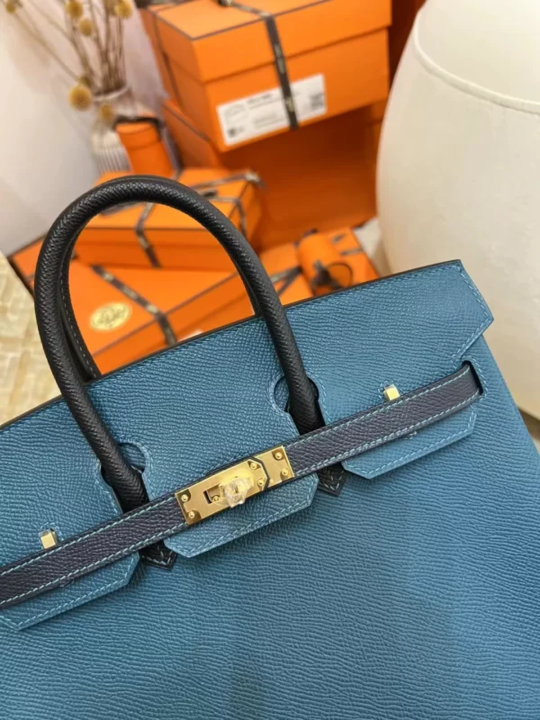 46671a6b4739526-jpg Hermes Epsom Birkin 25CM 7P Blue De Presse/ 2Z Blue Nuit/ 89 Noir Gold Hardware
