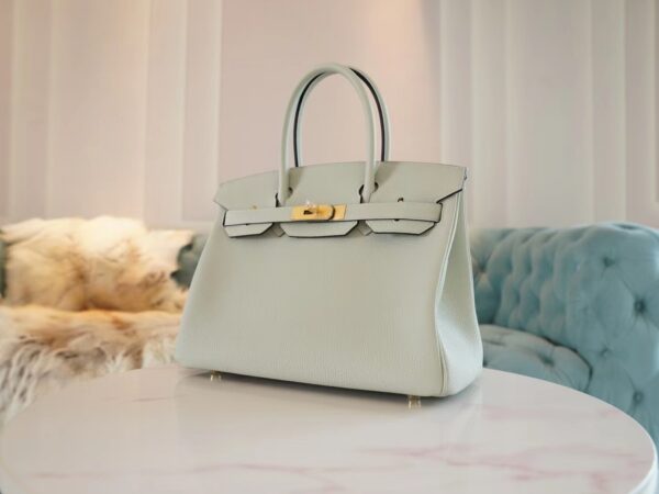 46938737ecdcce5 God Factory Bags Hermes Factory Birkin 30CM 0W Gris Neve Togo Leather Gold Hardware