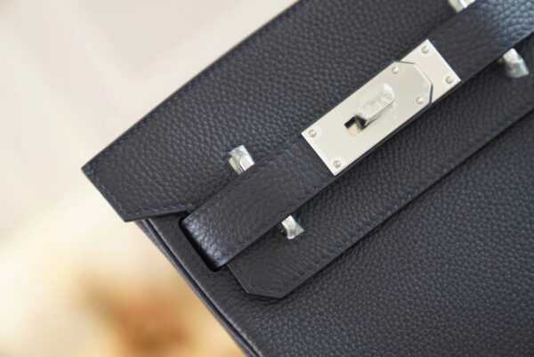 46c8de23f416c5a Sale Hermes 2Z Blue Nuit Togo Leather Hac A Dos Backpack Silver Hardware