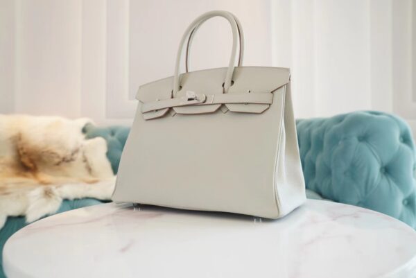 46fae2c6ff4e2cf God Factory Bags Hermes Birkin Bag30CM C80 Gris Pearl Togo Leather Silver Hardware