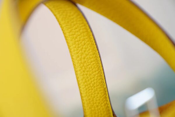 473aaba3321bf95 New God Factory Bags Hermes Picotin18CM 9O Naples Yellow Clemence Leather Silver Hardware