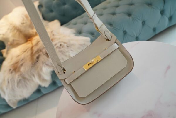 48848617f1d976b God Factory Bags Factory Hermes 8L Beton Jypsiere Mini 23CM Evercolor Leather Gold Hardware