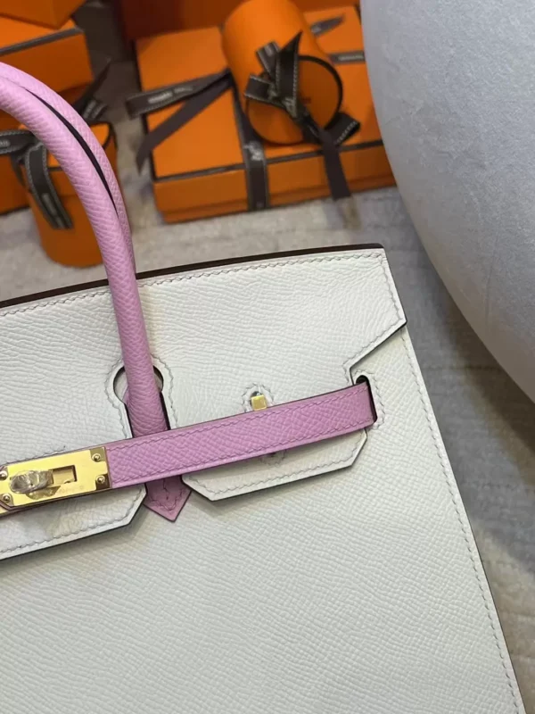 489433d19425f19-jpg Hermes Epsom Birkin Sellier 25CM 10 Craie/ X9 Mauve Sylvestre Gold Hardware