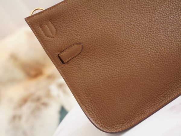 48a8964f159e350 New God Factory Bags Hermes Jypsiere 28CM 3G Alezan Clemence Leather Gold Hardware