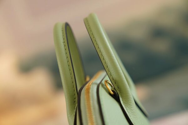 48e3f7c081bd79f God Factory Bags Hermes Mini Bolide18CM 3I Vert Criquet Evercolor Leather Gold Hardware