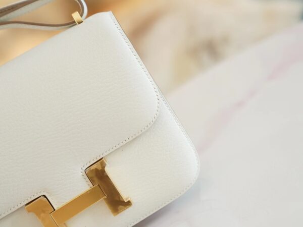 493c7201d29c909 Handmade Hermes Constance 19CM Chevre 0T Mushroom/ 4B Biscuit Gold Hardware