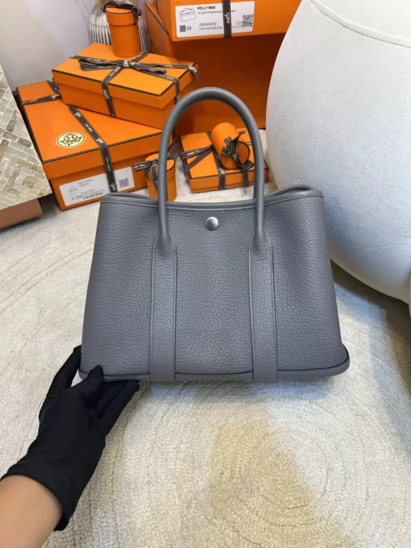 498a95f176f48ff-jpg-1 Hermes Garden Party 30CM 8F Etain Negonda Silver Hardware