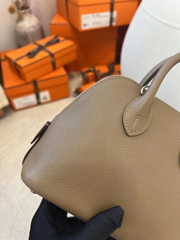 4990018d6ded37a Hermes Mini Bolide 18 Evercolor D0 Beige De Weimer Silver Hardware