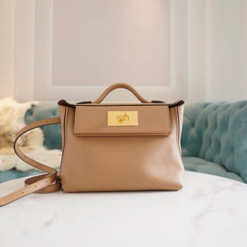 God Factory Bags Hermes Kelly 24/24 Mini 0M Chai Evercolor Leather Gold Hardware
