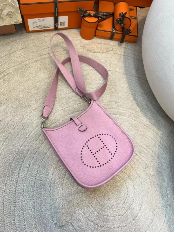 4b2187c28e5445f-jpg Canada Ottawa Hermes Mini Evelyne 16CM X9 Mauve Sylvestre Clemence Silver Hardware