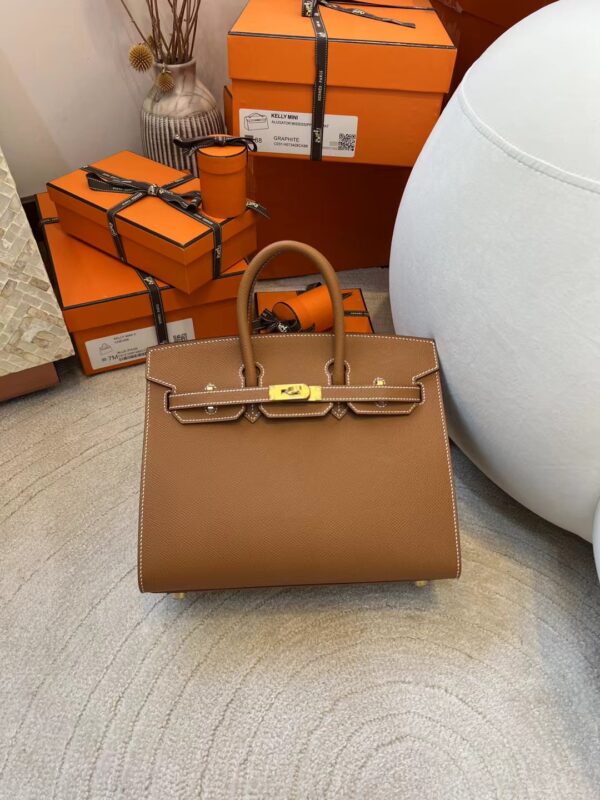 4b7225a4cd9d567-1 Handmade Hermes Birkin Sellier 25CM 37 Gold Epsom Gold Hardware