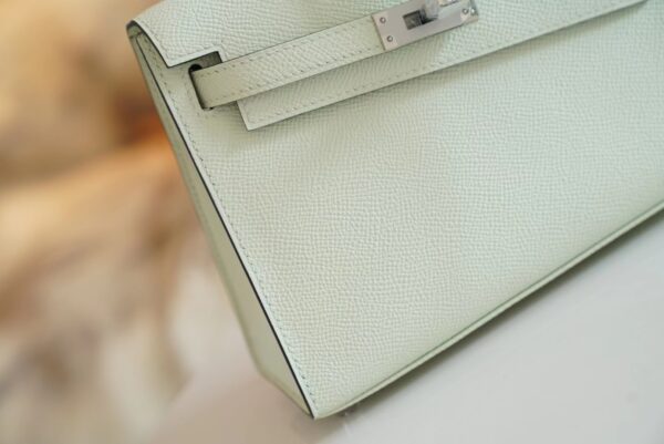 4b7f45946b50500 Fashion Hermes Kelly II Sellier En Desordre 20 0S Vert Fizz Epsom Silver Hardware