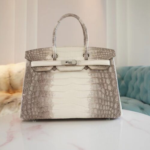 Hong Kong Hermes Birkin 30CM Himalaya Matte Niloticus Crocodile Gold Hardware