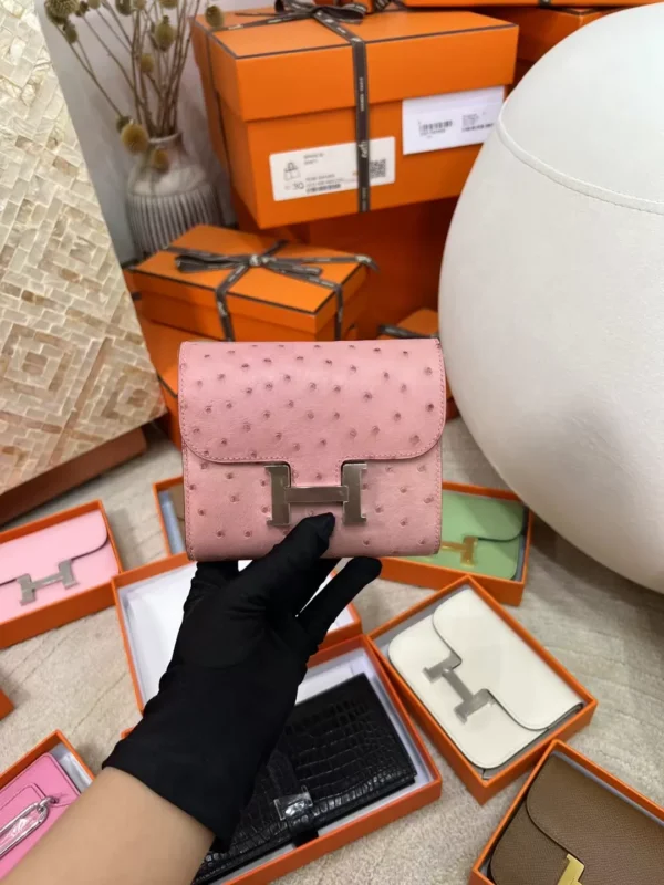 4be9ee360fc516d-jpg-1 Canada Toronto Hermes KK Ostrich Skin Constance Wallet 94 Terre Cuit Silver Hardware