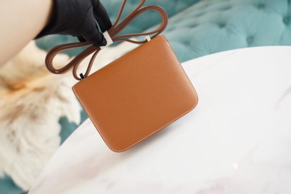 4d508ed66534629 God Factory Bags Hermes Factory Constance14cm CK37 Gold Epsom Leather Silver Hardware