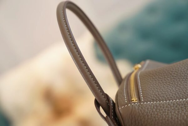 4ee6031c5a71816 Wholesale God Factory Bags Hermes Lindy26CM C18 Grey Etoupe Clemence Leather Gold Hardware