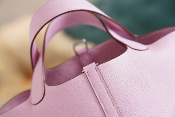 4ef86a5ed975ba7 God Factory Bags Factory Hermes Picotin18CM X9 Mauve Sylyestre Clemence Leather Silver Hardware