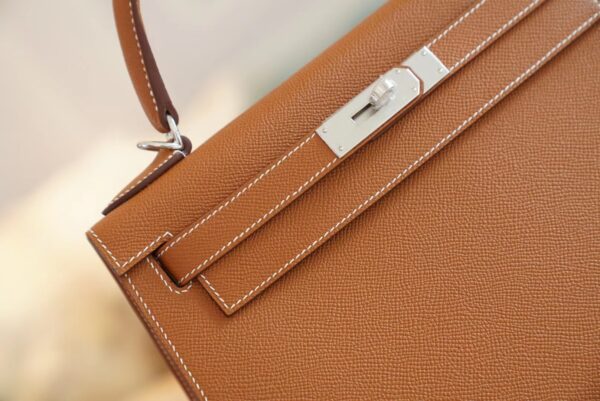 4f6cfe18b03a6fc God Factory Bags Hermes CK37 Gold Kelly 28CM Epsom Leather Women’s Bag Silver Hardware