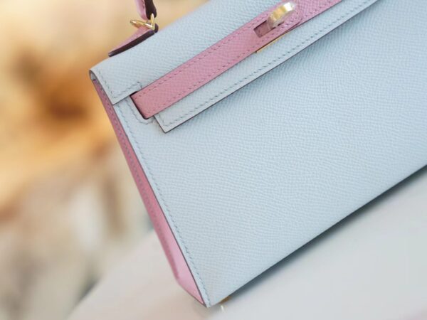 4fba9eaa75c15fd God Factory Bags Hermes Mini Kelly19CM T0 Blue Brume & X9 Mauve Sylyestre Epsom Leather